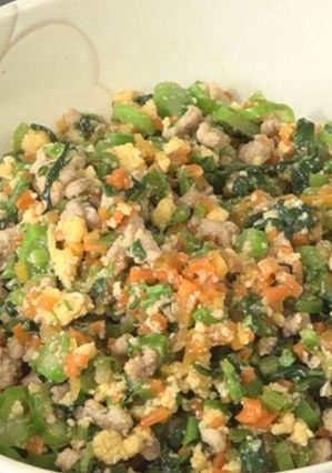 アスパラ菜のそぼろ-レシピのメイン写真