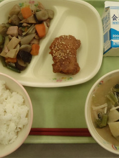 【坂下町学校給食】かつおのみそがらめ-レシピのメイン写真