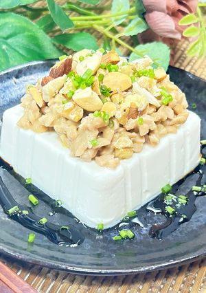 ねばカリ食感革命✨ナッツ納豆冷奴-レシピのメイン写真