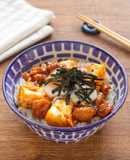 やきとり缶で楽々♪焼き鳥キムチ丼