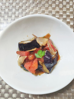 ☆☆☆揚げナスとトマトのオリーブ油あえ-レシピのメイン写真