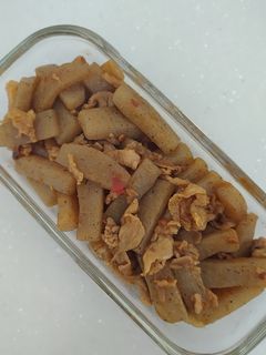 コンニャクの豆板醤ピリ辛炒め-レシピのメイン写真
