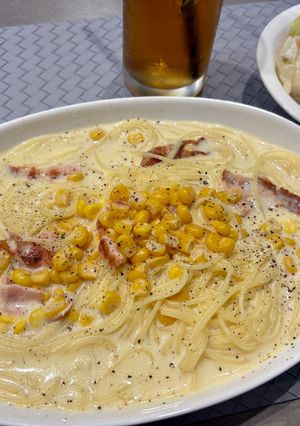 コーンスープパスタ-レシピのメイン写真