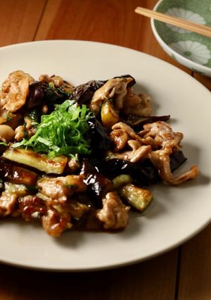 なすと豚肉の甘辛ガーリック炒め♪-レシピのメイン写真