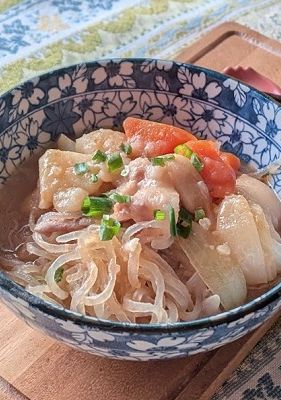 豚肉で作る みそ味の肉じゃが♪-レシピのメイン写真