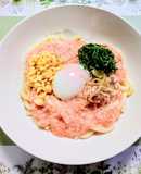 夏簡単昼食！明太子長芋冷やしとろろうどん