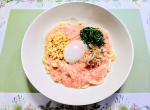 夏簡単昼食！明太子長芋冷やしとろろうどん-レシピのメイン写真