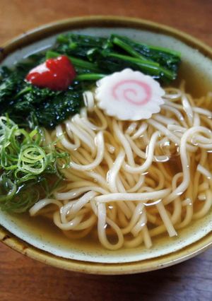 ほうれん草と梅のうどん-レシピのメイン写真
