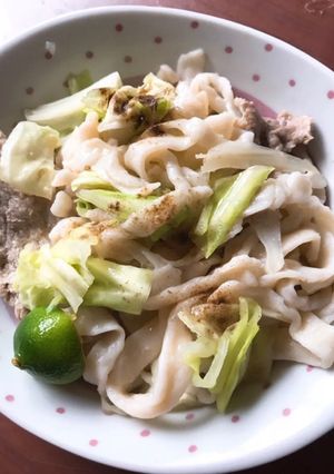 レンジで簡単！うま塩レモンうどん-レシピのメイン写真