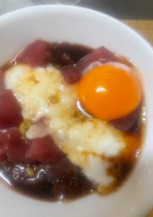 マグロのとろろユッケ！-レシピのメイン写真