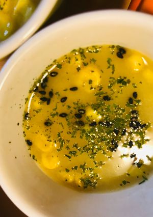 カップスープ●カレーコーン胡麻スープ-レシピのメイン写真