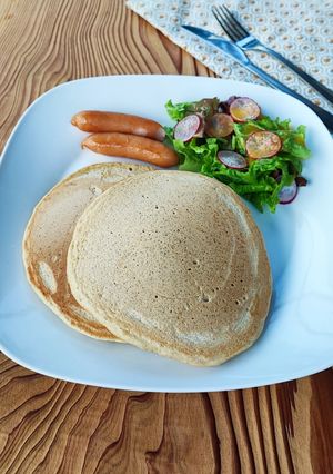 しっとりオートミールパンケーキ-レシピのメイン写真