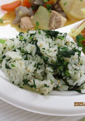 【メロンの会】春菊の香り混ぜご飯-レシピのメイン写真