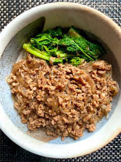 春雨と豚ひき肉のXO醤丼-レシピのメイン写真