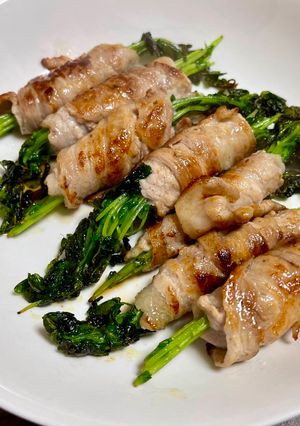 豆苗の豚バラ巻き-レシピのメイン写真