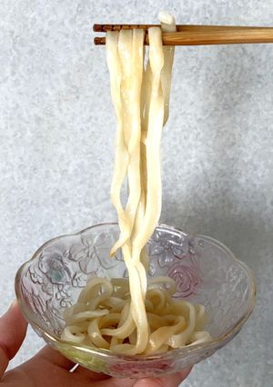 スパゲティー乾麺粉＆小麦粉で作るスパどん-レシピのメイン写真