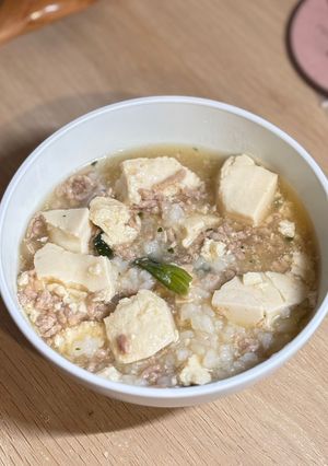 和風！鶏ひき肉のとろみスープご飯-レシピのメイン写真