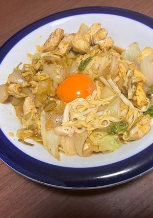 豆腐麺のカレー焼きうどん-レシピのメイン写真