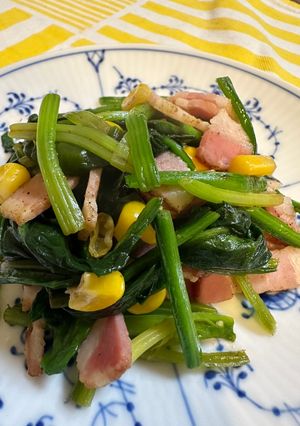 ほうれん草のカカオ醬炒め-レシピのメイン写真