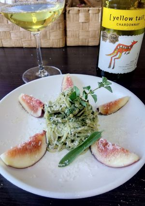 シソとイチジクの冷製 ジェノベーゼパスタ-レシピのメイン写真