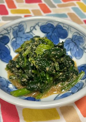 超簡単☆ほうれん草のからし胡麻和え♪♪-レシピのメイン写真