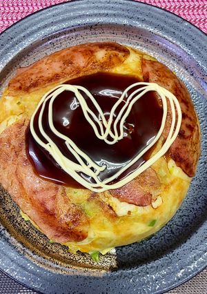 炊飯器で楽に栄養補給！簡単お好み焼き！-レシピのメイン写真