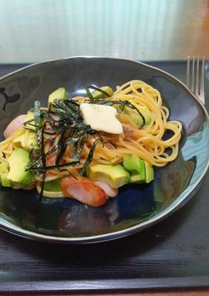 アボカドとウインナーのわさびパスタ-レシピのメイン写真