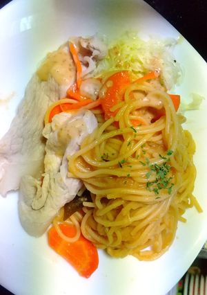 ワンパンしゃぷパスタ-レシピのメイン写真