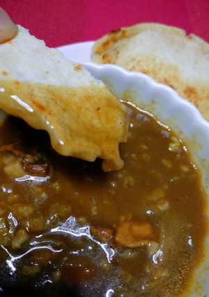 イングリッシュマフィンでインドカレー風-レシピのメイン写真