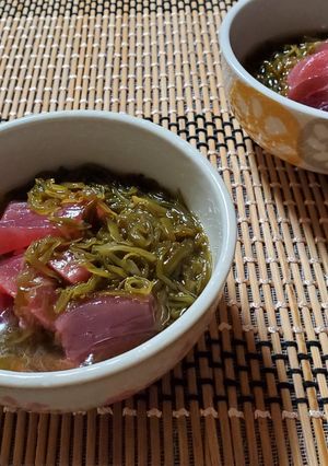 鰹のめかぶ和え-レシピのメイン写真