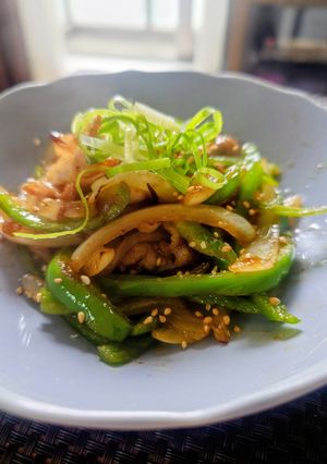 豚肉とピーマンの梅肉炒め-レシピのメイン写真