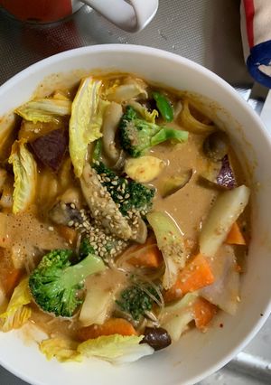 お一人様ピリ辛味噌味根菜たっぷり野菜炒め-レシピのメイン写真