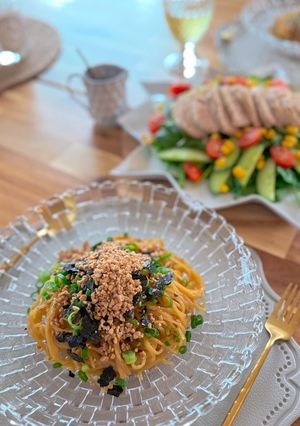 納豆パスタ（にんにく醤油味）-レシピのメイン写真