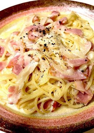 濃厚クリーミー♡カルボナーラスパゲッティ-レシピのメイン写真