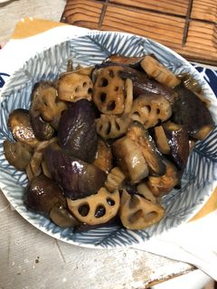 茄子と蓮根のピリ辛炒め-レシピのメイン写真
