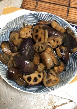 茄子と蓮根のピリ辛炒め-レシピのメイン写真