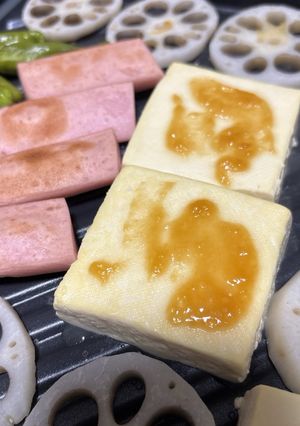 ビストログリルで鯛味噌豆腐とレンコン焼きます-レシピのメイン写真