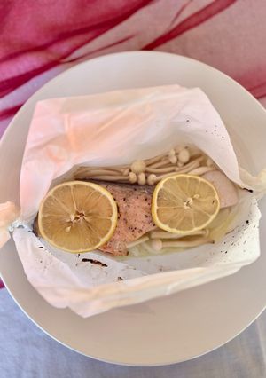 サーモンの紙包み焼き-レシピのメイン写真