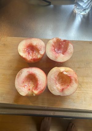 桃の種取り-レシピのメイン写真