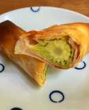 ヤングコーンの春巻の皮包みオーブン焼き