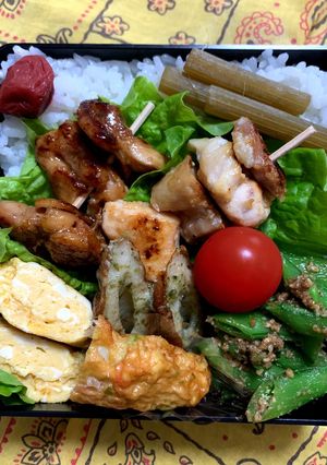 5/19ﾖｯﾁｬﾝ☆焼き鳥お弁当-レシピのメイン写真