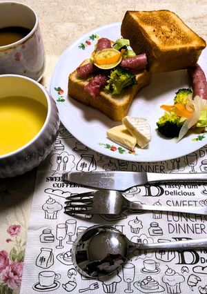 ホテル風モーニングトースト温野菜のせ-レシピのメイン写真