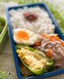 お弁当♪ピーマンボート　コーンマヨチーズ