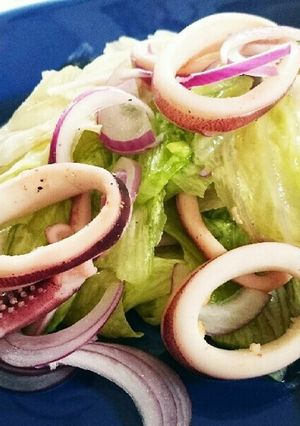 簡単スピードイカのしゃきしゃきレタス炒め-レシピのメイン写真