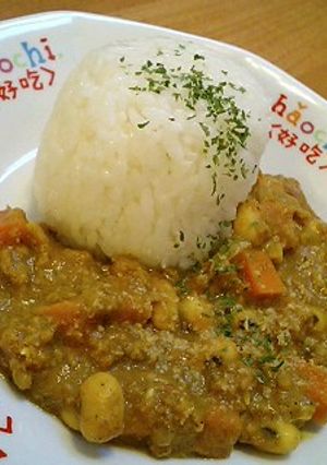 レンジでチンだけ☆豆と挽肉のカレー☆-レシピのメイン写真