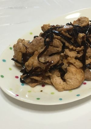 時短☆簡単!豚肉と山椒昆布の炒め物♪♪-レシピのメイン写真