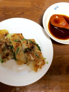 ニラとエノキと玉ねぎの野菜チヂミ-レシピのメイン写真