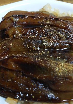 豚なすびの蒲焼き丼-レシピのメイン写真