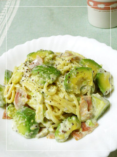 アボカドとベーコンのクリームパスタ♬-レシピのメイン写真