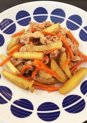 豚肉とポテトのこってり甘辛炒め-レシピのメイン写真